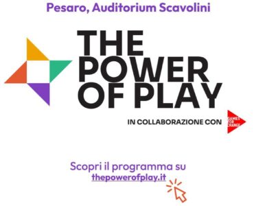 Locandina dell'evento The Power of Play a Pesaro, Auditorium Scavolini, il 10-11 ottobre 2025.
